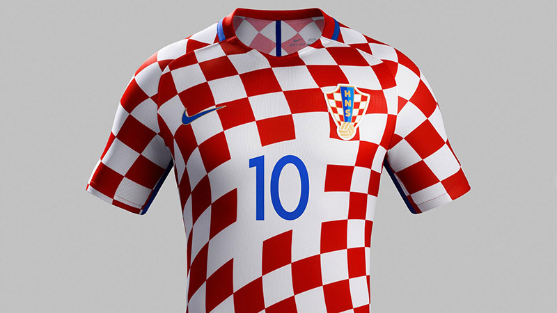 Домашняя форма сборной Хорватии 2016