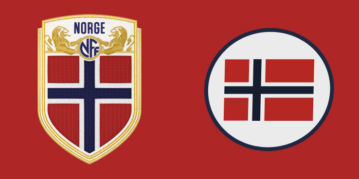 Новая и старая эмблема сборной Норвегии