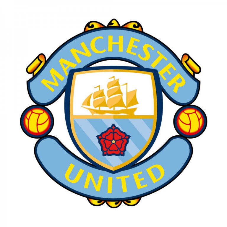 Объединенные логотипы футбольных соперников